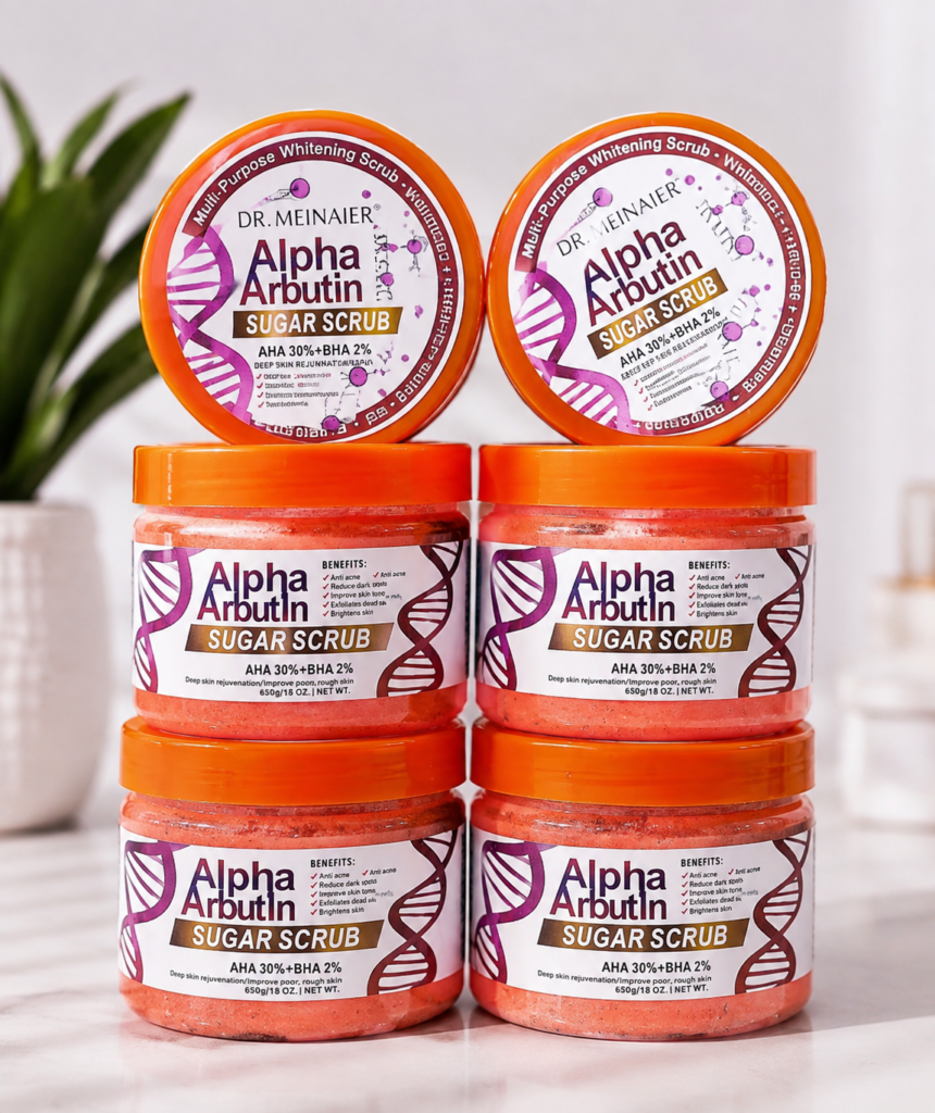 Alpha Arbutin Sugar Scrub – AHA 30% + BHA 2%