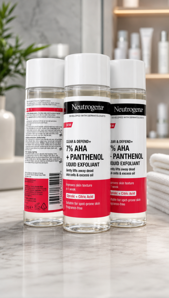 Neutrogena Clear & Defend+ 7% AHA + Panthenol Liquid Exfolian